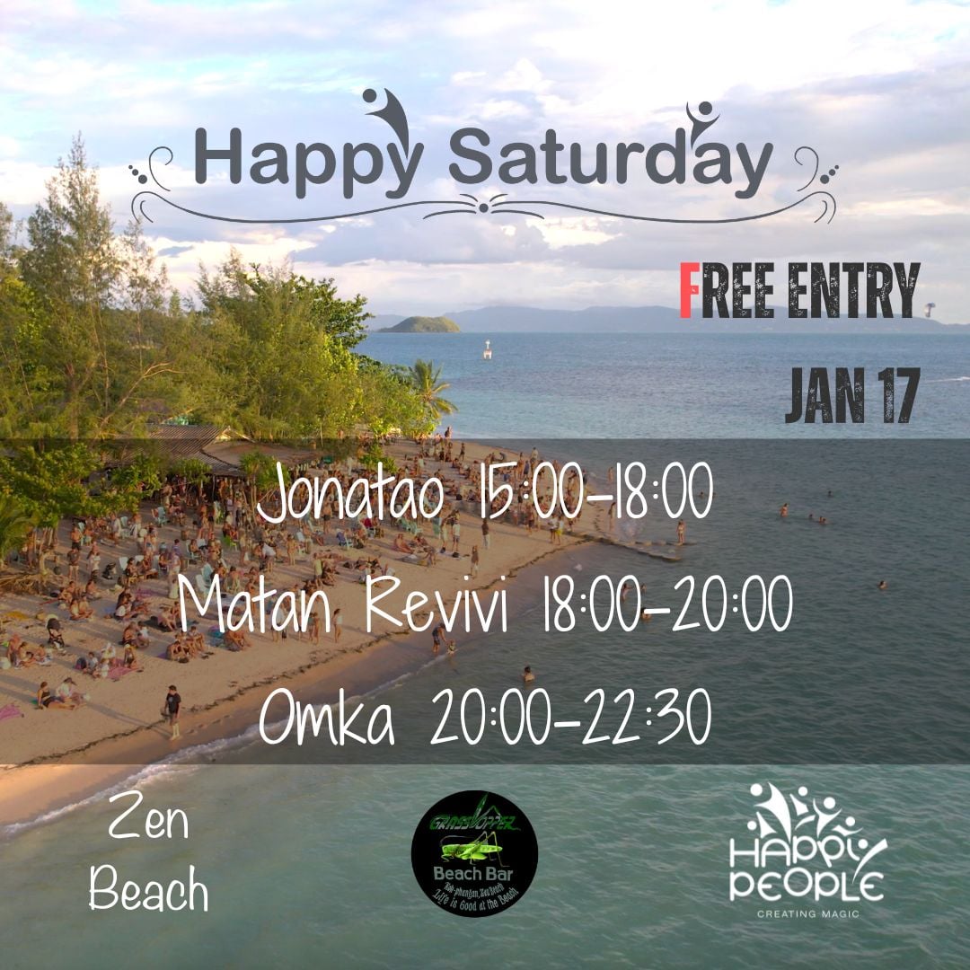 Koh Phangan: Free Beach Party at Zen Beach by Happy People Events
