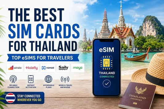 Best SIM Cards for Thailand travel guide featuring top eSIM providers for tourists and digital nomads