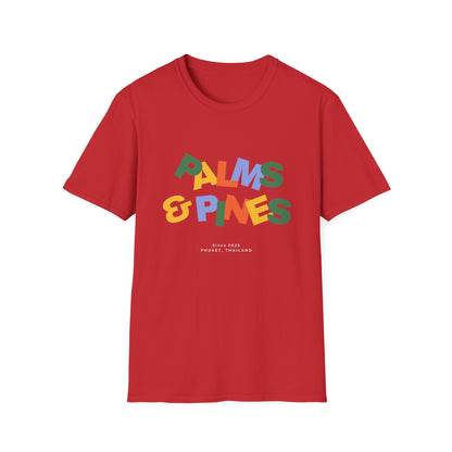 "Palms & Pines" Retro Color Blocks T-Shirt