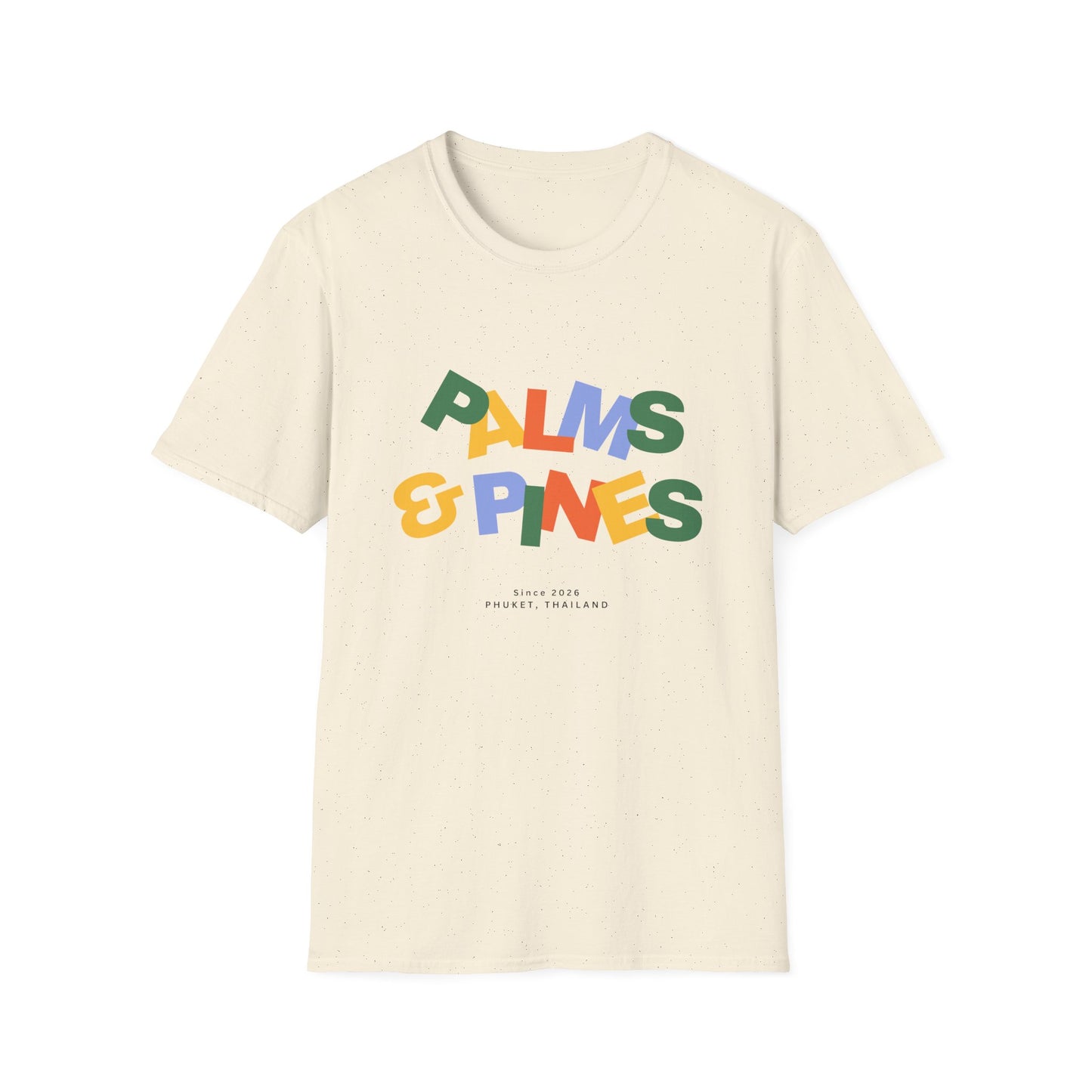 "Palms & Pines" Retro Color Blocks T-Shirt