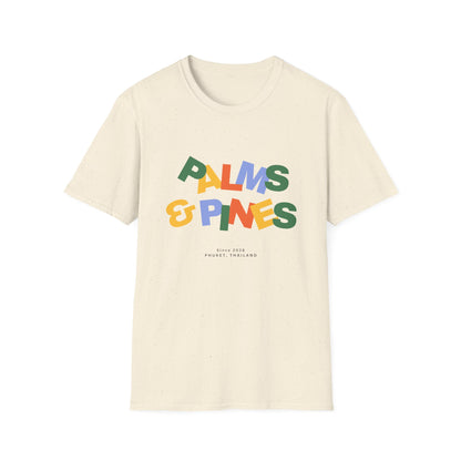 "Palms & Pines" Retro Color Blocks T-Shirt