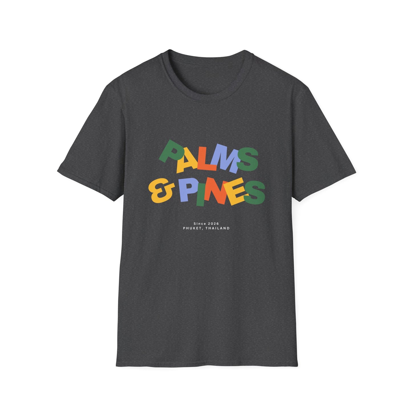 "Palms & Pines" Retro Color Blocks T-Shirt