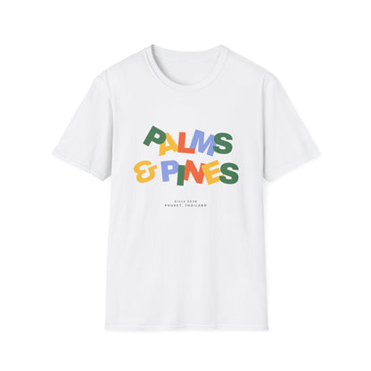 "Palms & Pines" Retro Color Blocks T-Shirt