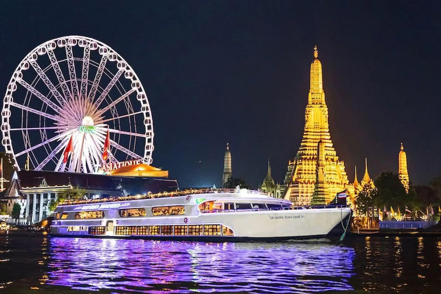 Bangkok: Luxury Cruise on Chao Phraya River w/ Free Flow Beer & Wine (The Luxury White Cruise)