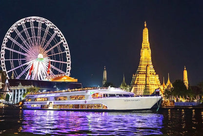 Bangkok: Luxury Cruise on Chao Phraya River w/ Free Flow Beer & Wine (The Luxury White Cruise)