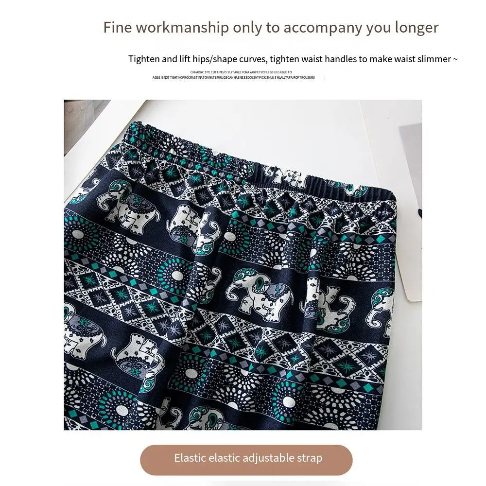 Thai Elephant Printed Pants